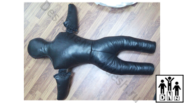 борцовский тренировочный манекен двуногий самбо кожа