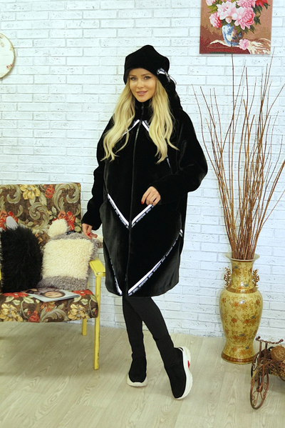 Шуба из эко меха модель 129