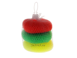 Губки (Мочалки) пластиковые 3шт