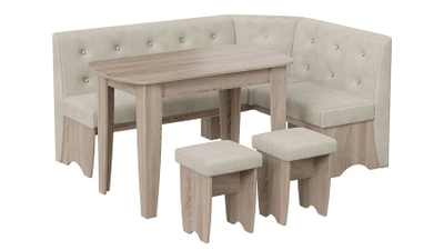 Кухонный уголок «Барселона» Дуб Сонома трюфель/Микровелюр Duna Brilliant