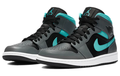оригинальные кроссовки Nike Air Jordan 1 Mid Grey Aqua 554724-063