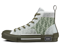 Кеды Converse x Dior B23 зеленые высокие