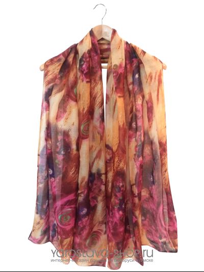 Палантин из вискозы с абстрактным рисунком