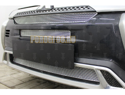 Защита радиатора Mitsubishi Outlander III 2018- (3 части) chrome PREMIUM