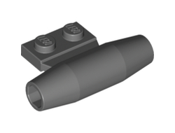 Engine, Smooth Small, 1 x 2 Side Plate with Axle Holders and Slot, Dark Bluish Gray (98302 / 4660877 / 6107171)