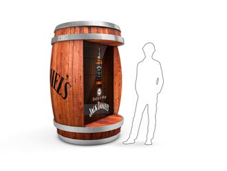 Стенд с встроенным монитором для Jack Daniel's из бочки