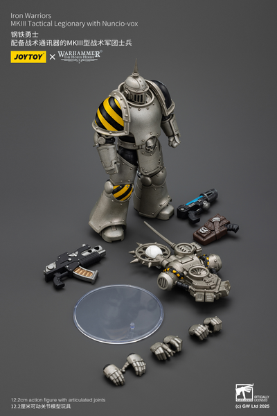 Легионер-связист Железных Воинов (Warhammer Horus Heresy) - КОЛЛЕКЦИОННАЯ ФИГУРКА 1/18 Iron Warriors MKIII Tactical Legionary with Nuncio-vox (JT01468) - JOYTOY