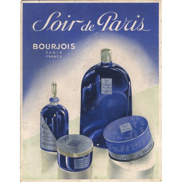 Bourjois Soir de Paris Evening in Paris винтажная туалетная вода Вечер в Париже Буржуа духи +купить