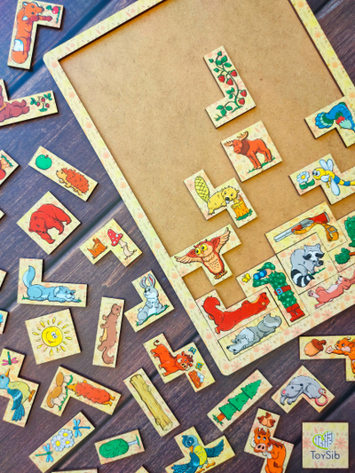 Головоломка тетрис "Лесное царство"