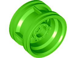 Wheel 30.4mm D. x 20mm with No Pin Holes and Reinforced Rim, Lime (56145 / 6133517 / 6283864)
