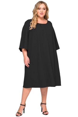 Женское платье свободного силуэта Арт. 1620401 (Цвет черный ) Размеры 52-78