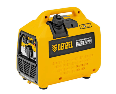 Генератор инверторный Denzel GS-1100iS, 1,1 кВт, 230 В, закрытый корпус, ручной старт 94718