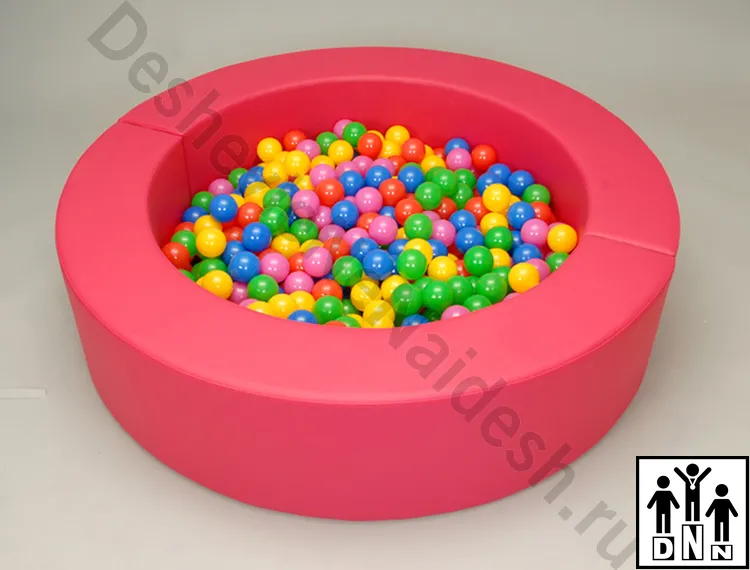 Сухой бассейн круглый розовый