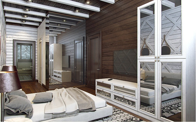 Гостиница из рубленного бревна "Дом охотника", 750 м2