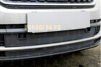 Защита радиатора Skoda Kodiaq 2016- black верх