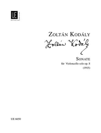 Kodaly, Z: Sonata for Cello solo