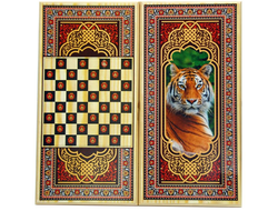 Нарды + Шашки Тульские "Тигр" малые