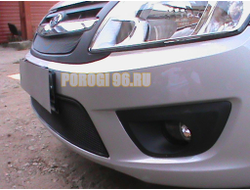 Защита радиатора Lada Granta 2014-2018 лифтбек, седан (2 части) black