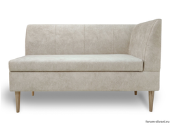 Кухонный ДИВАН "ФОРУМ-8Б" с боковой спинкой, Слоновая кость Правый