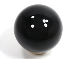 Шар обсидиан чёрный, серебристый, Мексика (40 мм, 78 г) №35796