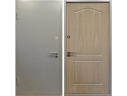 Металлическая дверь с отделкой порошковым напылением и МДФ. МодельДК924