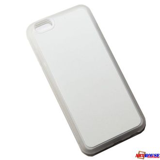 IPhone 5/5S - Белый силиконовый чехол (вставка под сублимацию)