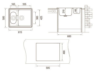 Мойка LONGRAN CLASSIC CLS615.500 15