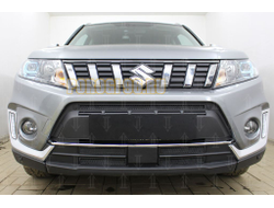 Защита радиатора Suzuki Vitara 2018- (2 части) black низ PREMIUM