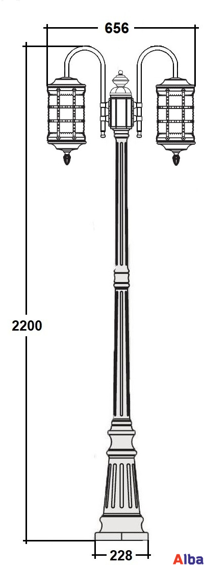 Barselona 81209A/10 down cover Bl Парковый светильник