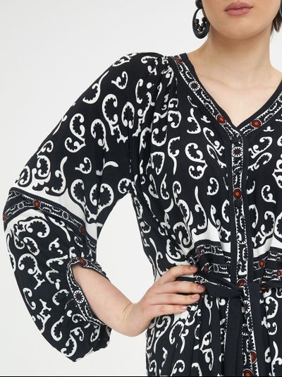 Эффектное платье из вискозы в этническом стиле