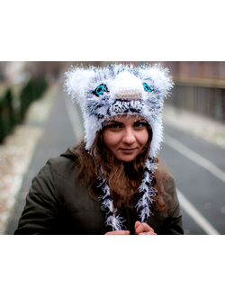 Шапка вязаная Снежный Барс