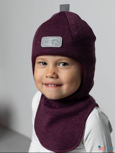 Шапка-шлем "NK"   20101-01, цвет сливовый р. 50-52