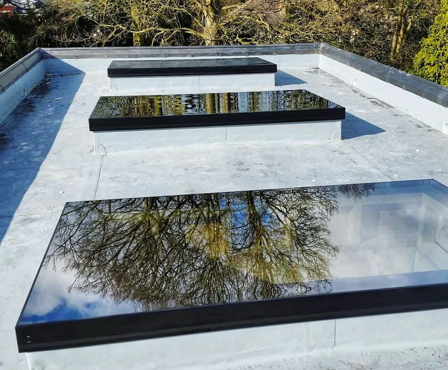 Световые фонари в крыше загородного дома