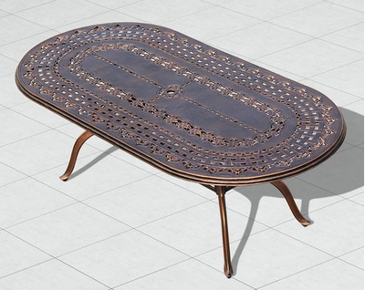 Овальный стол Gera из литого алюминия