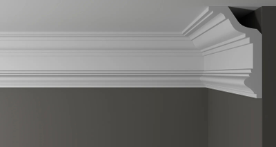 Потолочный плинтус DECOR-DIZAYN DD513, из дюрополимера, под покраску, ударопрочный, 2 метра