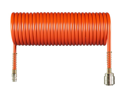 Спиральный воздушный шланг с фитингами Rapid,10 бар, 8х6 мм, 15 м. AERO