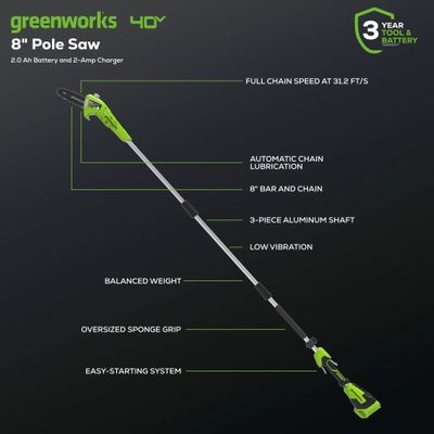 Высоторез Greenworks G40PSF