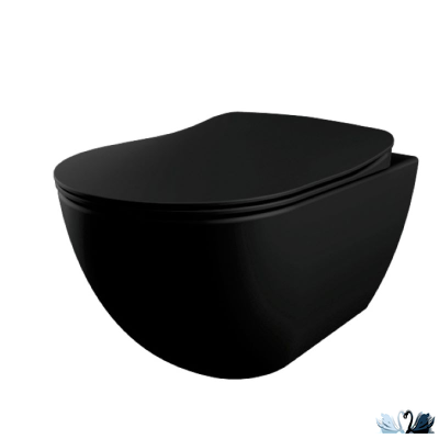 Унитаз Creavit Free FE320-11SM00E-0000 с сиденьем микролифт, подвесной,  Black Mat, черного цвета