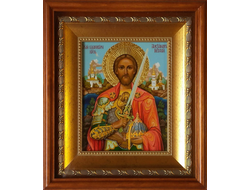Александр Невский, святой великий князь. Рукописная икона.