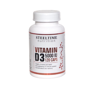 (SteelTime) Vitamin D3+K2 - (10.000 IU) - (120 капс)