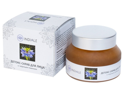 Детокс-скраб для лица с черным тмином Indiale, 50 гр