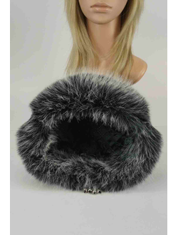 Ушанка "Север" цвет серо-голубой + белый