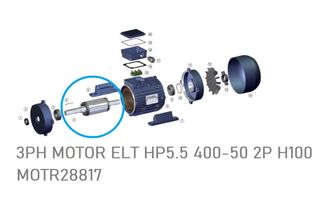 IPG 43346002 (3PH MOTOR ELT HP5.5 400-50 2P H100 / MOTR28817 / ELITE 2840 / NICOLINI MOTORI Ротор для двигателя PORTOTECNICA ELITE