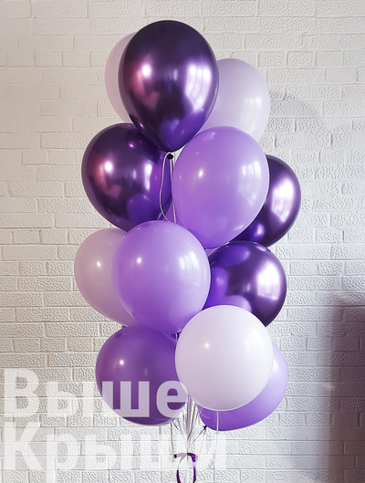Воздушный шар лиловый пастель в наборе сочетание