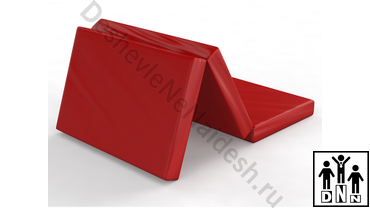 Мат 3-х секционный красный