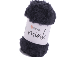 Mink (Yarn Art) пряжа  цвет серый № 336 черный