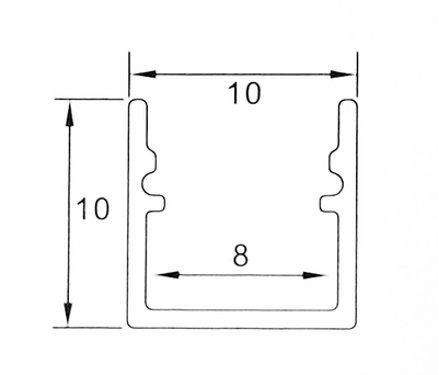 Алюминиевый профиль 4L-1010-SC ANOD+OPAL