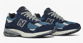 New Balance 2002R Protection Pack Navy (Экозамша) сбоку