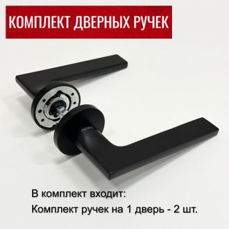 Дверные ручки RUCETTI RAP 31 SLIM-R BL цвет - чёрный