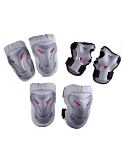 Комплект защиты для взрослых Alpha Caprice H501B Silver M